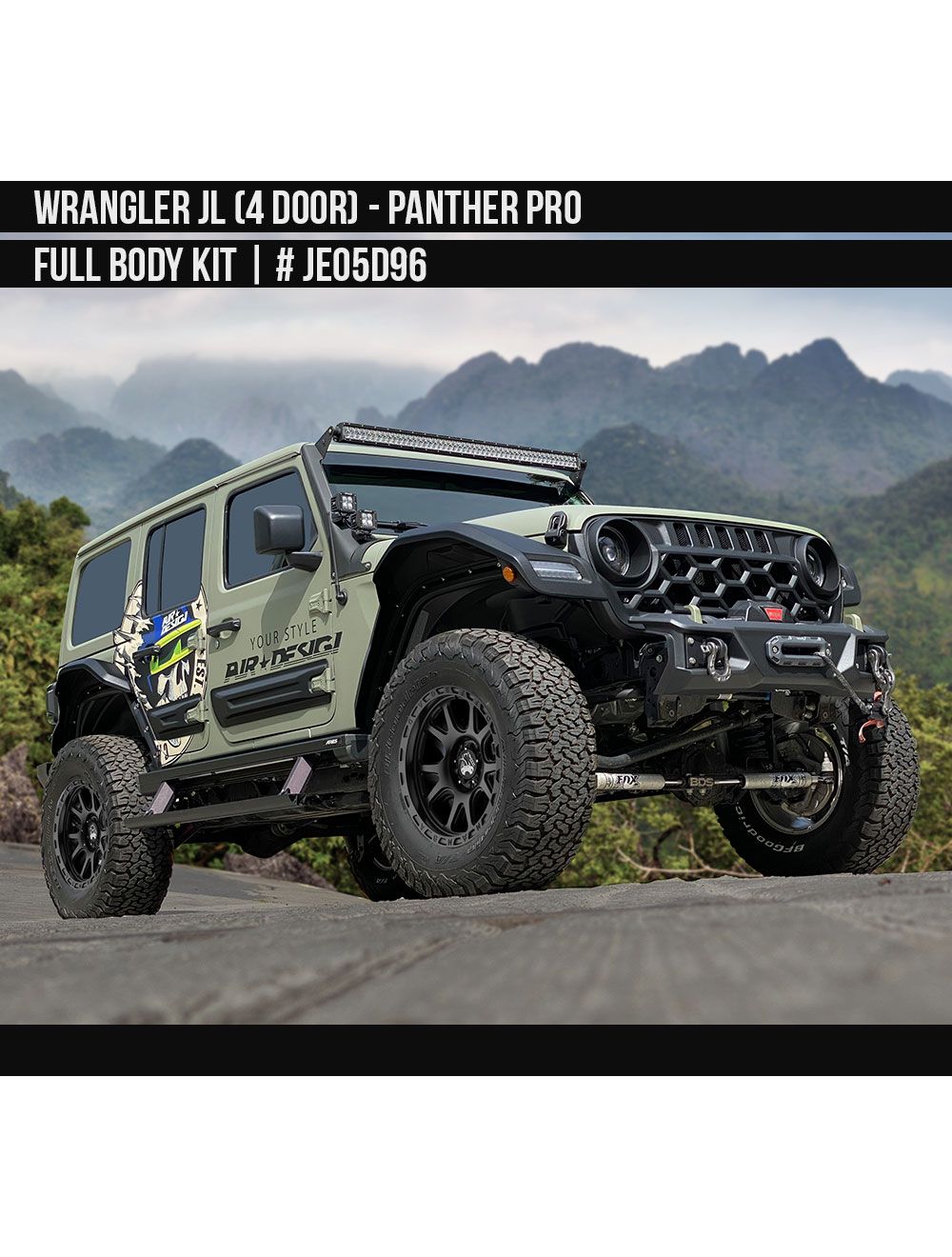 Panther Pro Body Kit for Wrangler. Aggressive Off-Road Look!